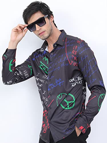 Image of KETCH Men Slim Fit Printed Full Sleeve Shirt