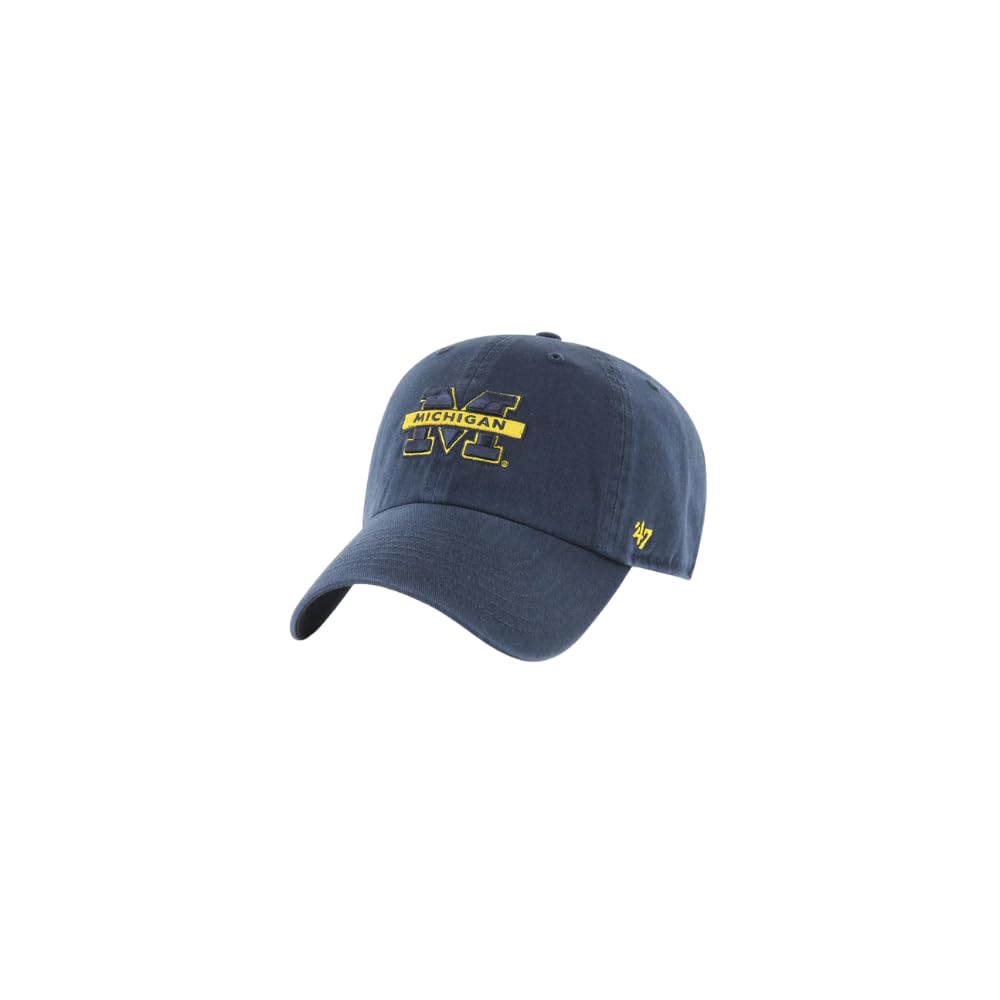 47 Brand Strapback Cap - Clean UP Michigan Wolverines Navy