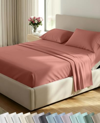 California Design Den Luxury 600 Thread Count Split King Bed Sheets, 5 Pcs