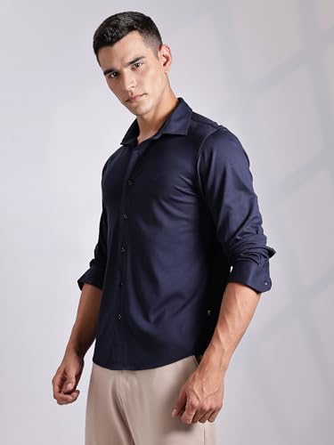 Image of Thomas Scott Men's | Tencel Fabric | Solid | 4 Way Stretchable | Lightweight | Moisture Absorb | Wrinkle Free | Shirt