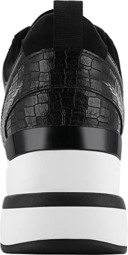 YZ Fashion Wedge Sneaker for Women High Heel Lace Up Platform Sneakers3