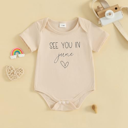 Image of woshilaocai Baby Announcement Bodysuit Pregnancy Reveal for Family | Pregnancy Reveal Ideas&New Baby Surprise for Grandparents, Husband, Aunt, Uncle, Gender Natural Romper, Funny Announcement