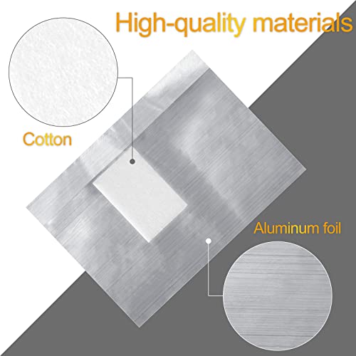 Sularpek 100 Pcs Foil Nail Wraps, nail foils for gel nails, Nail Foil Aluminium Wraps Remover with Pre-attached Lint-Free Cotton Pads, for Manicure and Pedicure, Nail Art Cleaner - Image 4