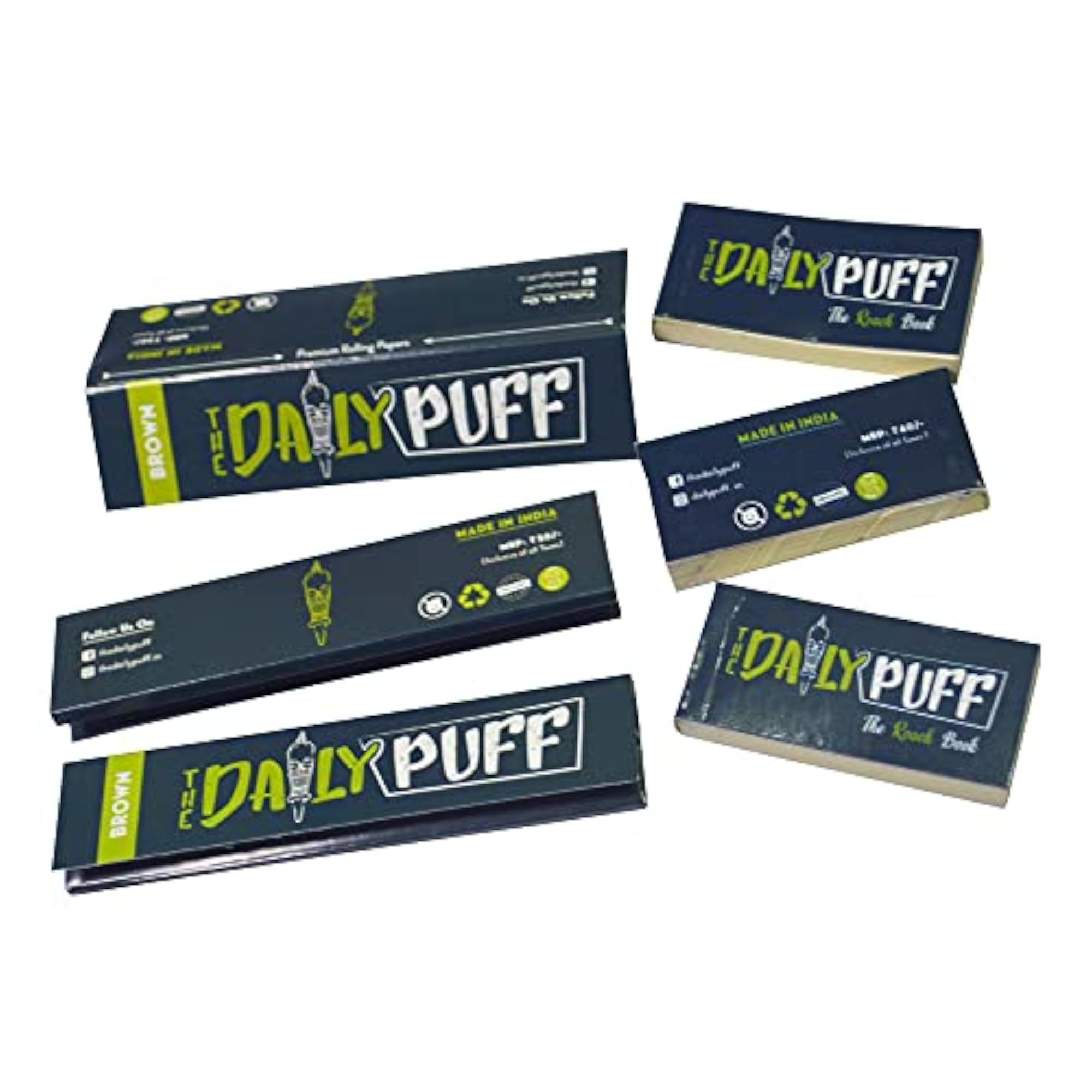 Unbleached Brown Rolling Papers & Roach Filter Tips Combo Pack