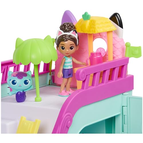 Gabby et la Maison Magique - Gabby Dollhouse - Bateau De Croisière - 2 Figurines Et 16 Accessoires - Effets Lumineux - Dessin Animé Jouet Maison De Poupée - Jouet Enfant 3 Ans Et +