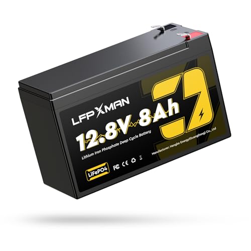 LFPXMAN 12V 8Ah LiFePO4 Battery Better Replacement Solution to 12v 7Ah Lead Acid Battery 12 volt Battery LFP Designed to Replace SLA Battery for Ride on Toy Alarm System UPS Camping Fish Finder