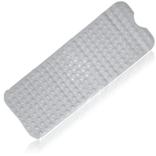 riijk Alfombrilla Bañera Antideslizante - Alfombra Bañero Antimoho 40x100cm Extralarga - Fuerte Sujeción 200 Ventosas