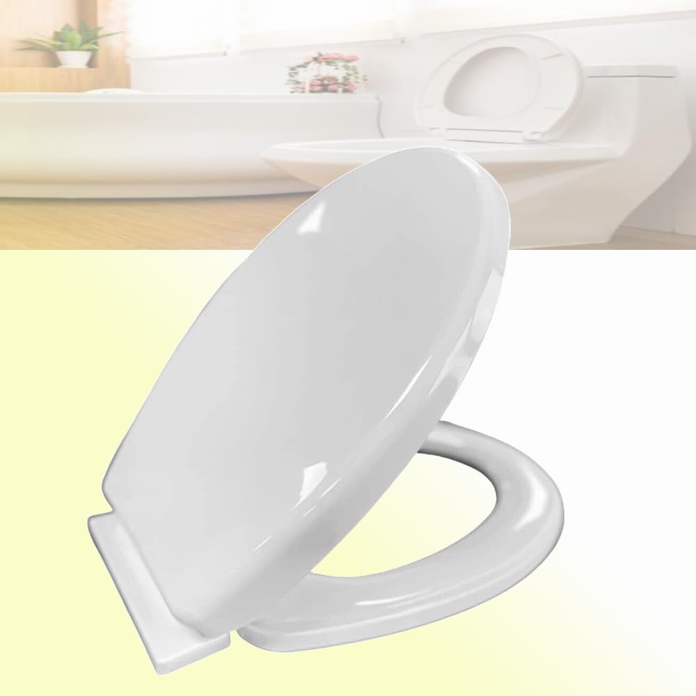 MLD Oval Shaped with Rounded Edges Quiet Close Toilet Seat Cover Hydraulic Noise Proof Plastic PP WC Seat Cover Commode Cover HOVL4050 (Color-White,Plastic) (B0CGDSLTHJ) Amazon Price History, Amazon Price Tracker