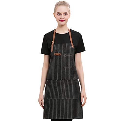 Homsolver Denim Aprons Women for Kitchen, Cooking, Chef, BBQ, and Grill Apron Denim