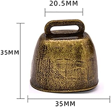 Miniatura 2 de 2 unidades de campanas de cobre de pastoreo de caballo, oveja, ganado, granja, animal de granja, campanas de bronce rojo, campana antirrobo para