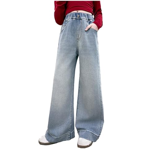 Girls Baggy Jeans High Waisted Wide Leg Vintage Kids Y2k Pants Casual Trendy Plus Size School Sports Hip Hop Jeans