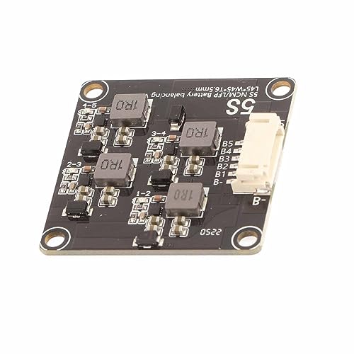 Módulo Equilibrador Activo para Baterías de Litio, Equilibrador Activo para Celdas Ternarias y LiFePO4, Placa de Transferencia Inductiva de Energía 2,0 V–4,5 V, 1,2 A con Cable de Cobre de 30 cm para Paquete de Baterías (5S) miniatura 2