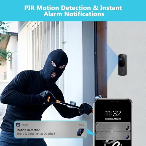 Câmera De Campainha De Vídeo Sem Fio Wifi Detecção De Movime