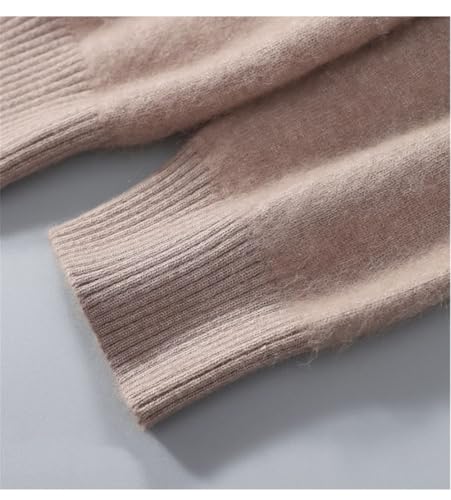 Disimlarl Men Pullover Solid Sweater Lapel Knitted Warm Sweaters Casual Loose Long Sleeve Jumpers4