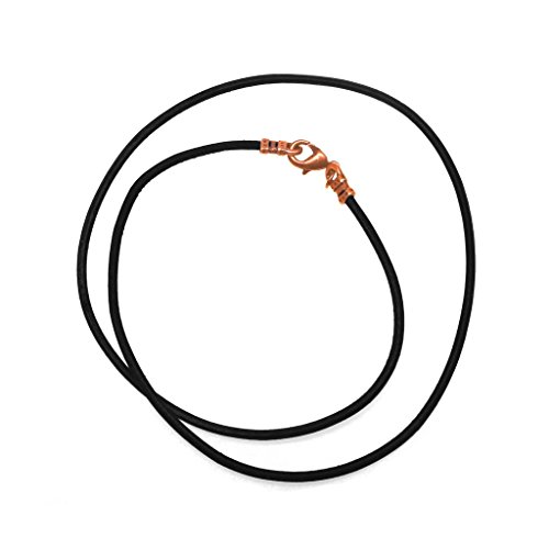 Dragonweave Antique Copper 1.8Mm Fine Black Leather Cord Necklace - 26 Inches #TOP4