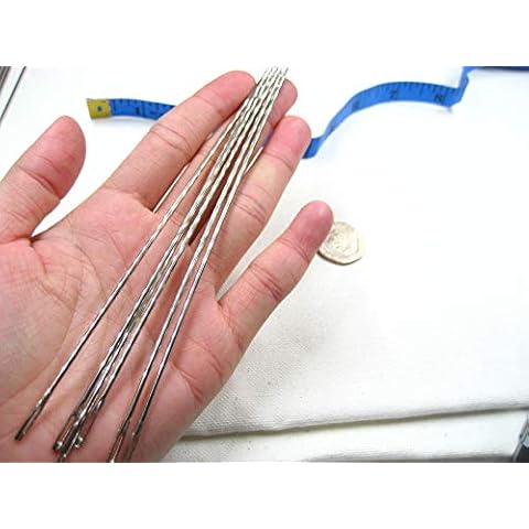 3pc of 6" Extra Large Extra Long Metal Needles Upholstery Leather Hard Work Needle Cover