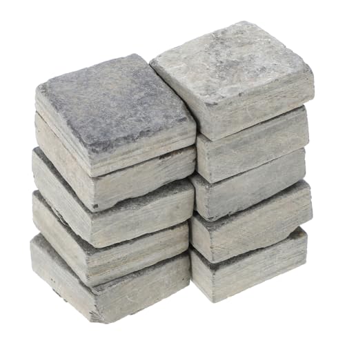 DINHEAROM 10個魚槽装飾用天然石スレート カメのバ グに 水槽レイアウト用小