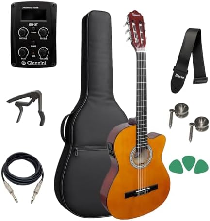 Violão Giannini Start Nf-14 Ceq N + Capa E Acessórios