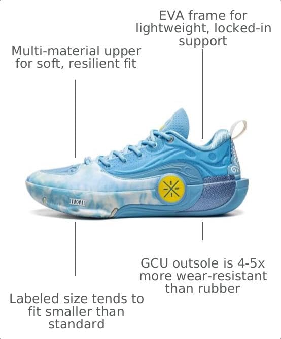Image of LI-NING Way of Wade 12 Men's Basketball Shoes Anti-Slip Professional Shock Absorption Sports Sneakers Wow 12
