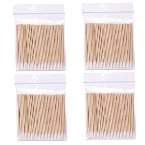 Palitos De Algodón De Punta Puntiaguda Punta De Algodón Con Punta De Algodón Aplicador De Cosmética Largo Mango De Madera De Algodón Puntero De Punta De Algodón Para La Ceja Tatuaje De