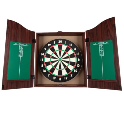 Dart Board Cabinet Set with 18-inch Dartboard