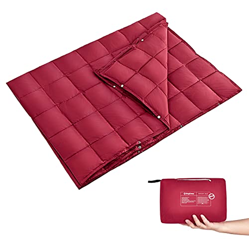 KINGCAMP Camping Decke Smart 540 Picknick Strand Matte Park Decke Leicht 540 g Farbe wine red