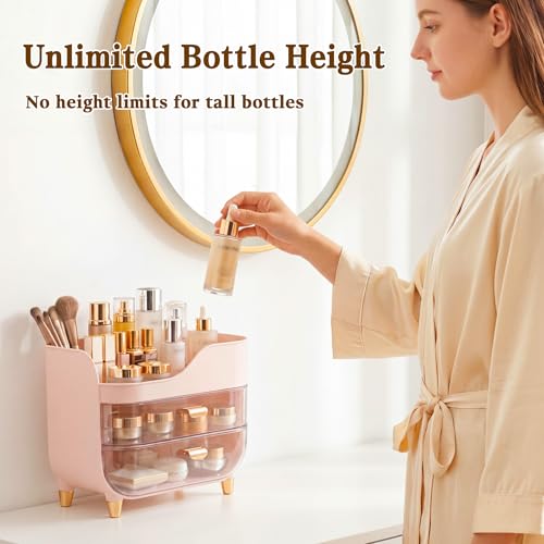 Crystal Clear Makeup Organizer with Large Drawers - image 5