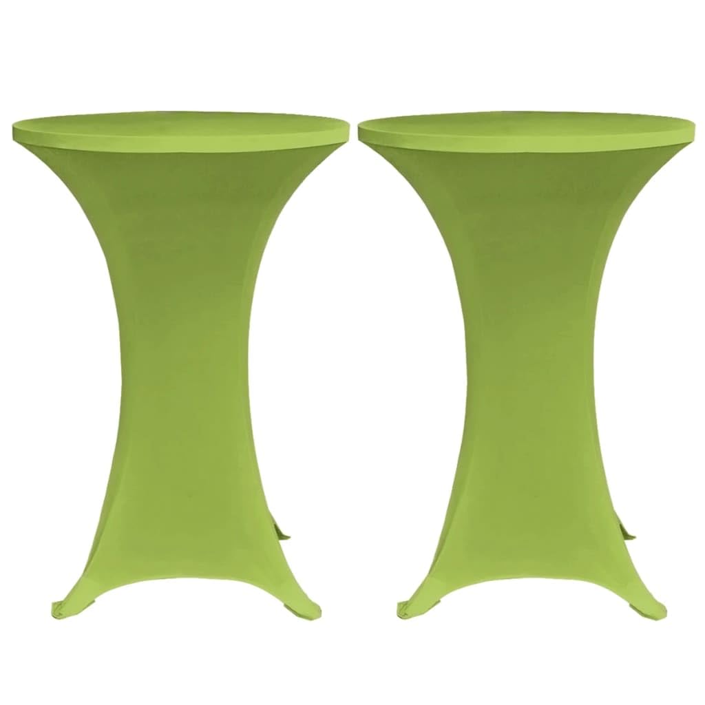 Générique Coprisedili estensibili 4 pezzi, 80 cm, colore: Verde | Tessuto elasticizzato 10% elastan, vestibilità su tavolo fino a 120 cm, lavabile a 40 °C, per feste e reception