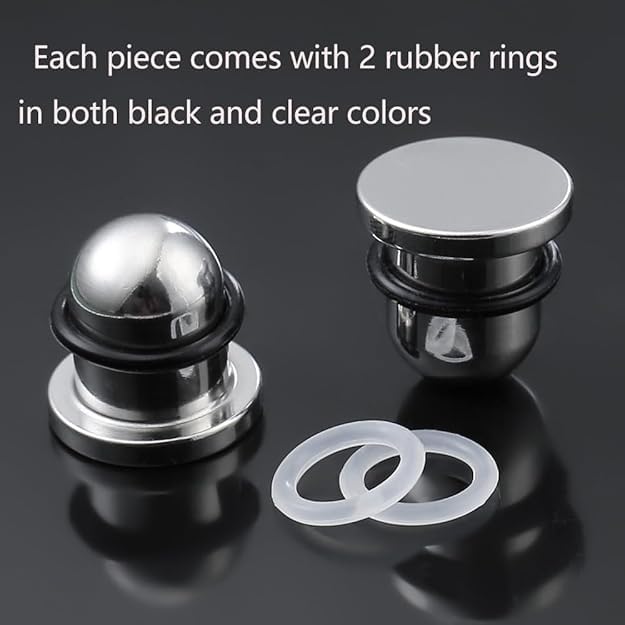 14G-5/8(1.6mm-16mm) Full Size Stainless Steel Ear Stretching Kit with 2PCS O-Rings/Pair,Comfy Pain-free Single Flared Dead Stretching Gauges Tunnels Plugs,Black Silver Body Piercing3