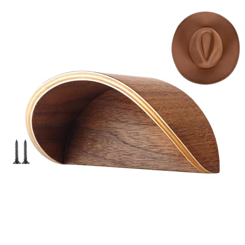 Colgador de pared para sombreros de, organizador de sombreros de ala ancha, organizador de almacenamiento de madera para dormitorio, entrada, vestíbulo, exhibición de gorras de