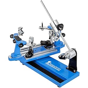 Tennis Stringing Machine Tabletop Tennis Racket Stringing Machine Tennis Stringer Racquet Stringing Tools Crank Stringing Machine Restring Machines with Tools for Tennis Badminton Blue Color Tool