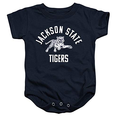 Jackson State University Official One Color Jsu Tigers Logo Unisex Infant Snap Suit for Baby, Navy, Small (6 Months)