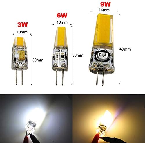 Luopan LED電球 10ピース G4 12V LED電球3W 6W 9W穂軸ランプクリスタルシャンデリアスポットライト電球暖か