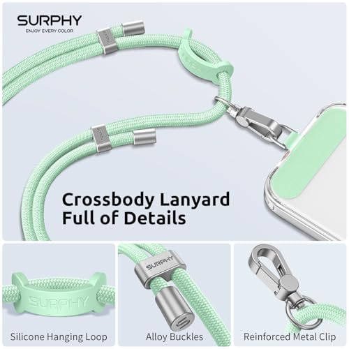 Image of SURPHY Phone Lanyard Crossbody, Phone Strap Crossbody with 2 Tether Tabs