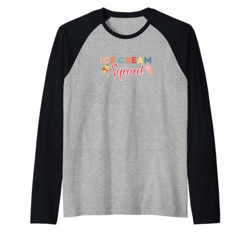 Ice Cream Lover Summer Dessert Popsicle Ice Cream Squad Raglan