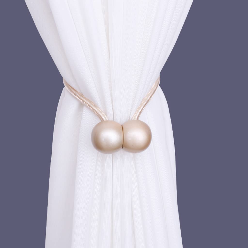 Paquet de 2 embrasses de Rideaux magnétiques, Attaches de Rideaux magnétiques Clips de Boucle de Rideau décoratifs pour Rideau intérieur et extérieur