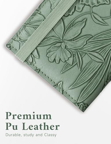 Image of Zreal Checkbook Cover for Men & Women Snakeskin Pattern, Green, 7.0 x 3.5 x 0.35 inches, Minimalist