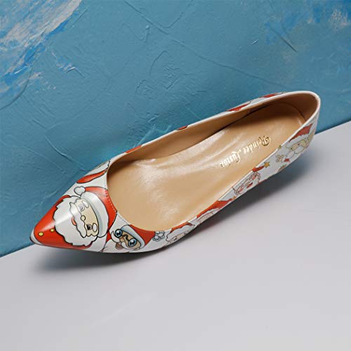 Image of Reindee Lusion Womens Low Kitten Comfortable High Heels Music Note Printed Closed Toe Sexy Pumps Shoes