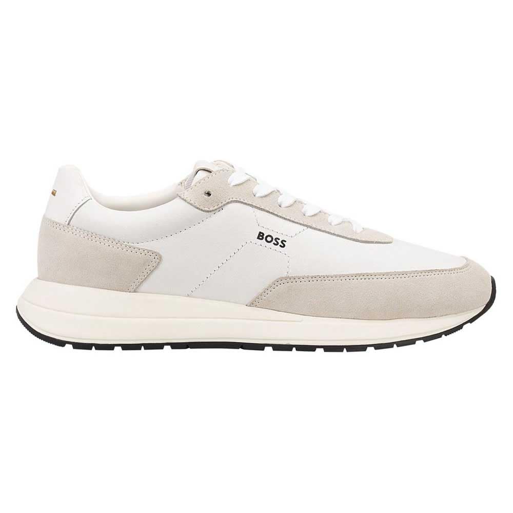 BOSS Men's Vinston_Runn_ltwasd 10275827 0 Trainers, White, 8 UK