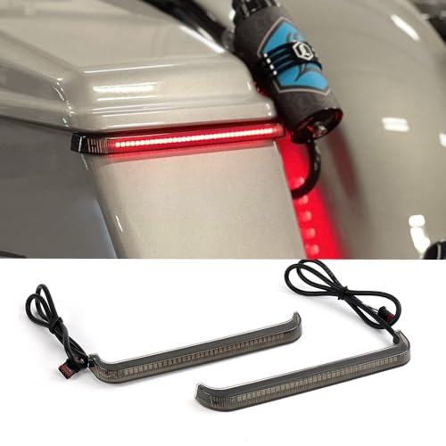 Motorcycle LED Rear Saddlebag Light For Harley Touring CVO Road Glide FLTRXSE,FLTRX,FLTRXSTSE,Street Glide FLHX,CVO Street Glide Special FLHXSE 2023 2024-UP Smoked Gray