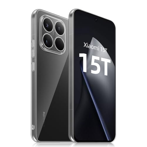 HidWee Cover Compatibile con Xiaomi 15T Cover, Custodia Anti Ingiallimento, Anti Graffio, Antiurto Ultra Custodia Slim in Morbida Silicone TPU Sottile Case - Trasparente