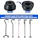 Replacement Screw-in Rubber Cane Tips Feet Suitable for Hurrycane Freedom Edition Walking Sticks, Cane Foot Rubber with Anti Slip and Wear Resistance Design, Easy to Use