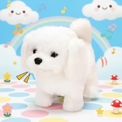 Image of Interactive Walking Hopping Puppy Toy with Sounds | Jumping Dog with Wiggling Ears, Twitching Nose & Mouth | Educational Plush Pet Toy for Babies & Kids (Multi Color)
