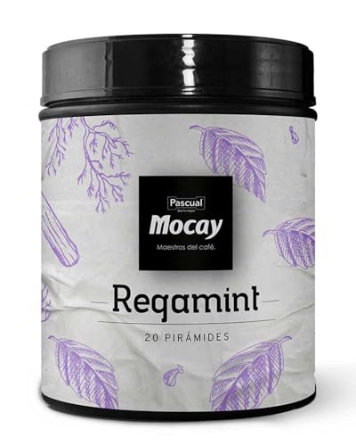 Caffé Mocay – Infusión Regamint: Menta, Regaliz y Anís – Pack 2 Latas de 20 Pirámides – 40 Pirámides Compostables