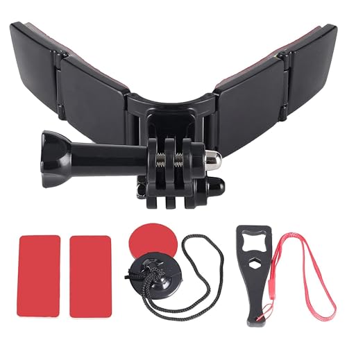 yantralay Kit di montaggio per cinturino al mento per casco da motocross integrale per Go Pro Hero 11/10/9/8/7, Sjcam, Insta 360, Osmoaction e tutte le altre videocamere d'azione (nero)