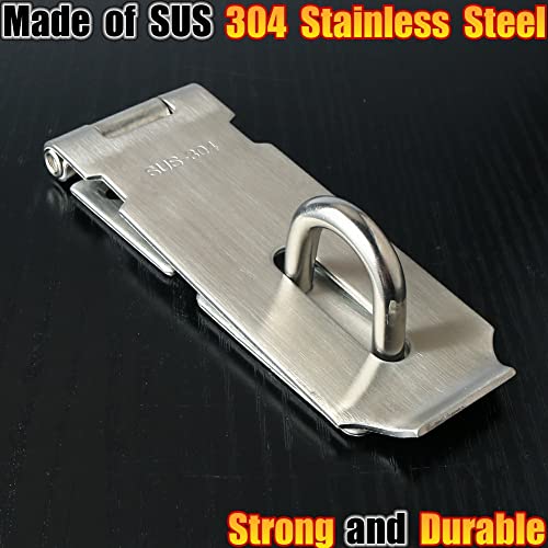 Alise Hasp Lock,Door Hinge Lock Padlock,Clasp Latch Hinges Lock For Doors,Sus 304 Stainless Steel Chest Latches Brushed Nickel Ms9 #TOP1