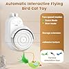 Interactive Cat Toys for Indoor Cats - Automatic Flying Bird & Mouse Wand Enrichment Toy, Hands-Free or Handheld USB-Rechargeable Safe Play Chase Exercise for Bored Kittens and Adult Cats #5