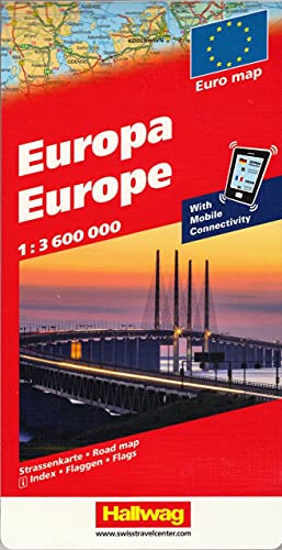 Rand McNally Europe Distoguide: Strassenkarte. Fernrouten, Distoguide vuia QR Code, BeeTagg, Index, Flaggen