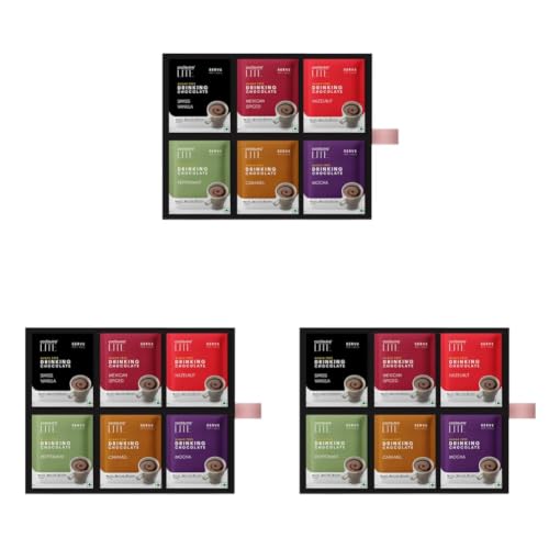 Image of COCOSUTRA Sugar-Free Drinking Chocolate Mix | 12 Single-Serve Sachets (20g Each) | 2 Sachets Each Flavour | Swiss Vanilla, Mocha, Caramel, Hazelnut, Mexican Spiced & Peppermint | Zero Sugar | Low Carb | Low Calorie | Stevia & Erythritol Sweetened | 240 g