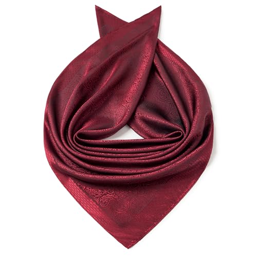 Image of 35 inch Men's Large Square Jacquard Scarf - Cowboy Wild Rugged Style, With Gift Packed